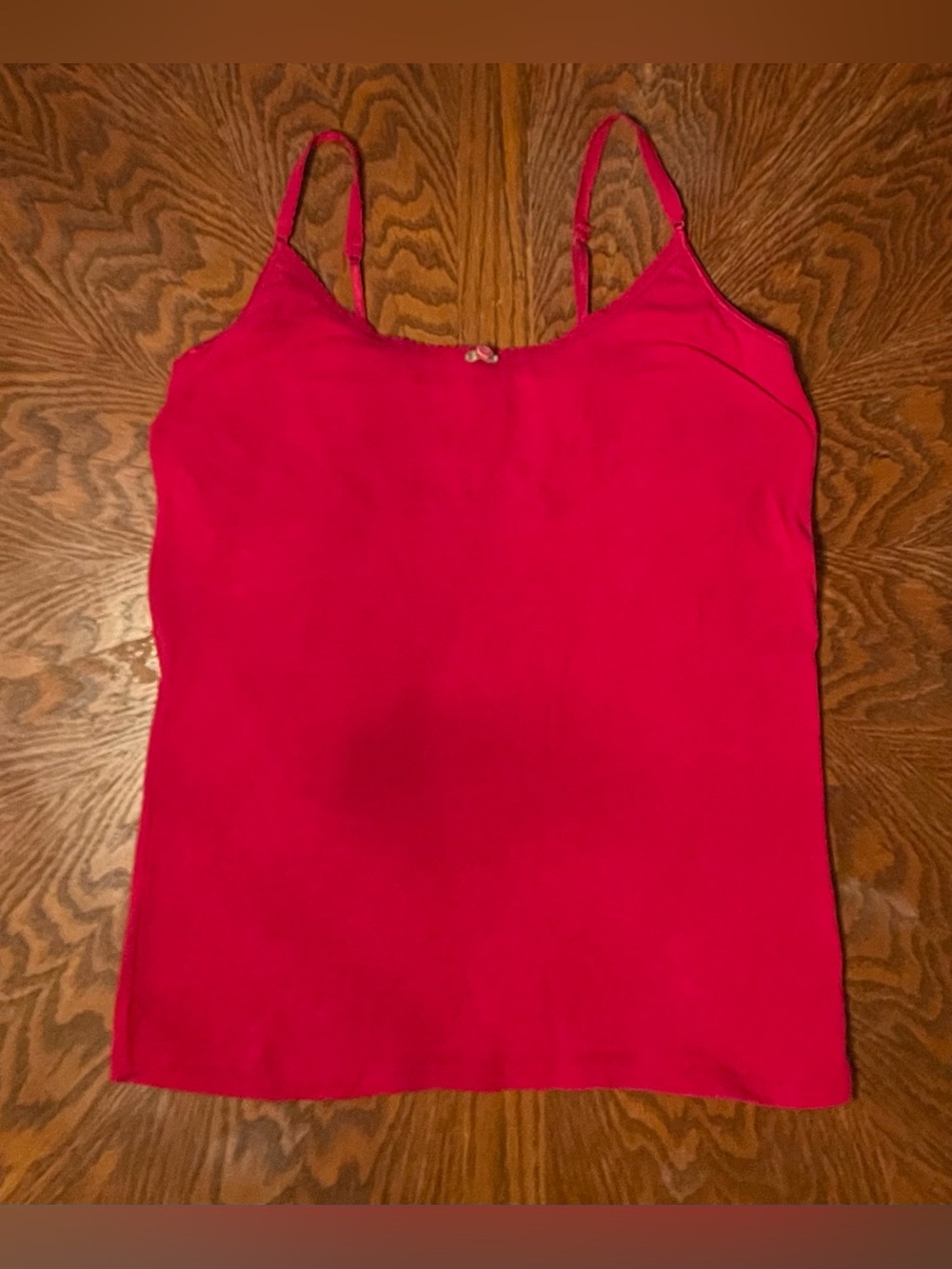 Arizona Jean Co. Fuchsia Spaghetti Strap Camisole w/ Shelf Bra- Size L